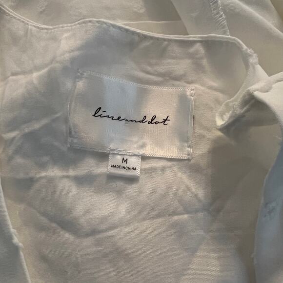 Line and Dot Skylar Midi White Dress Size Medium - Picture 11 of 11